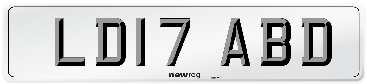 LD17 ABD Number Plate from New Reg